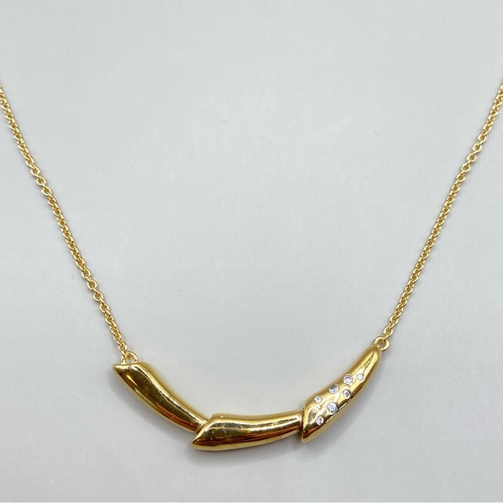Pandora Gold Necklace with Crystal Accents